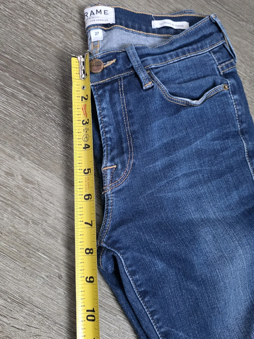 Frame Denim Women's Dark Blue Cropped Skinny Jeans Size 27 - Picture 4 of 4